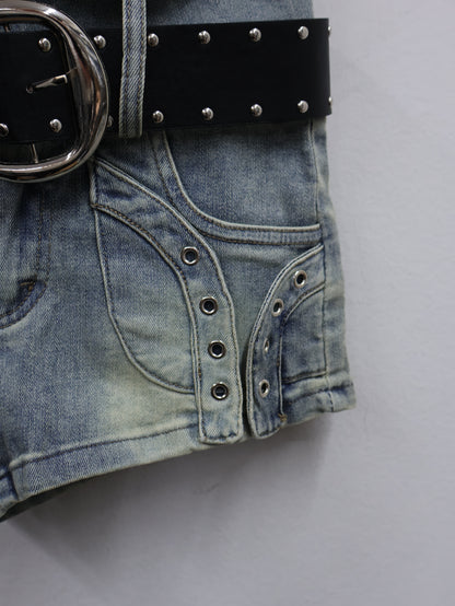Stack Belt Mini Shorts A528