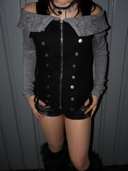 Corset Button Top A514