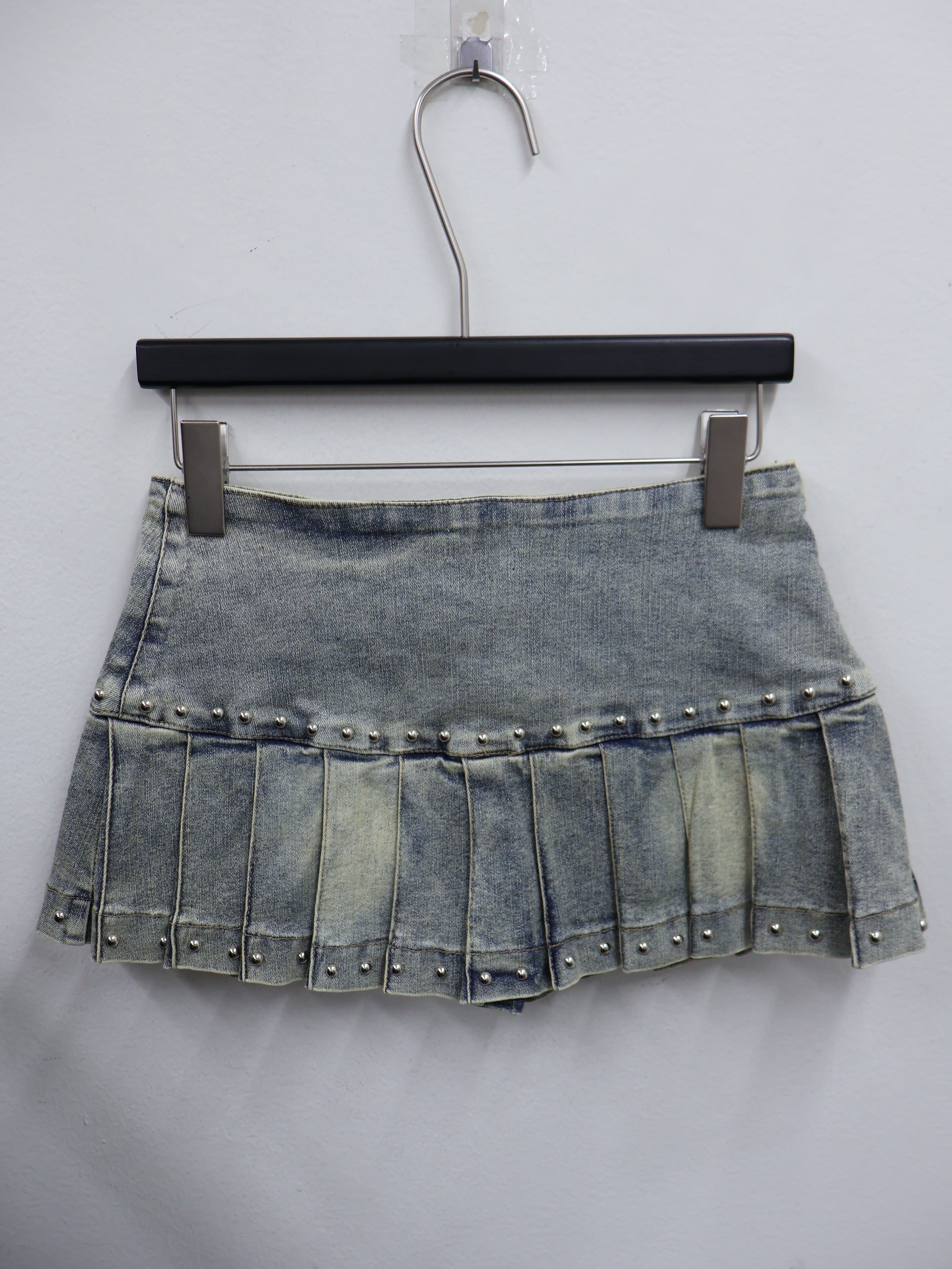 Pleat Denim Mini Skirt A527 – 1618 【売切セール】シェリエ OKAYAMA