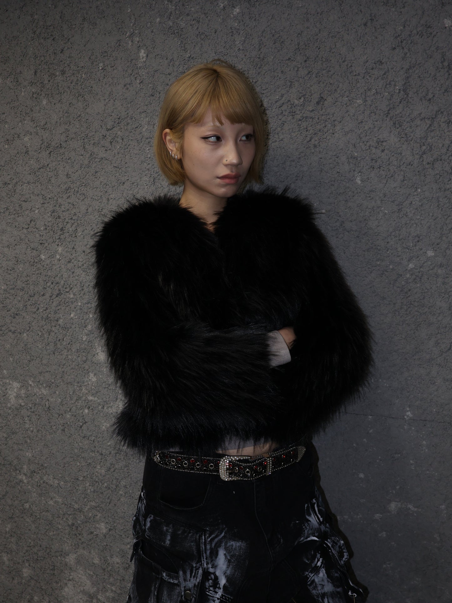 25-820 Shaggy Fur Jacket A449