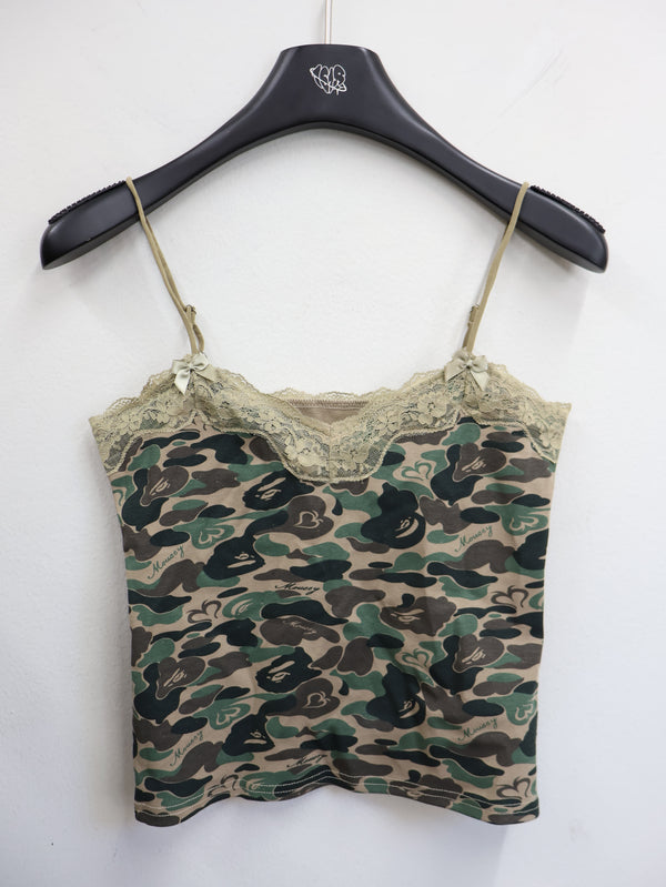 Camo Lace Cami Top A544