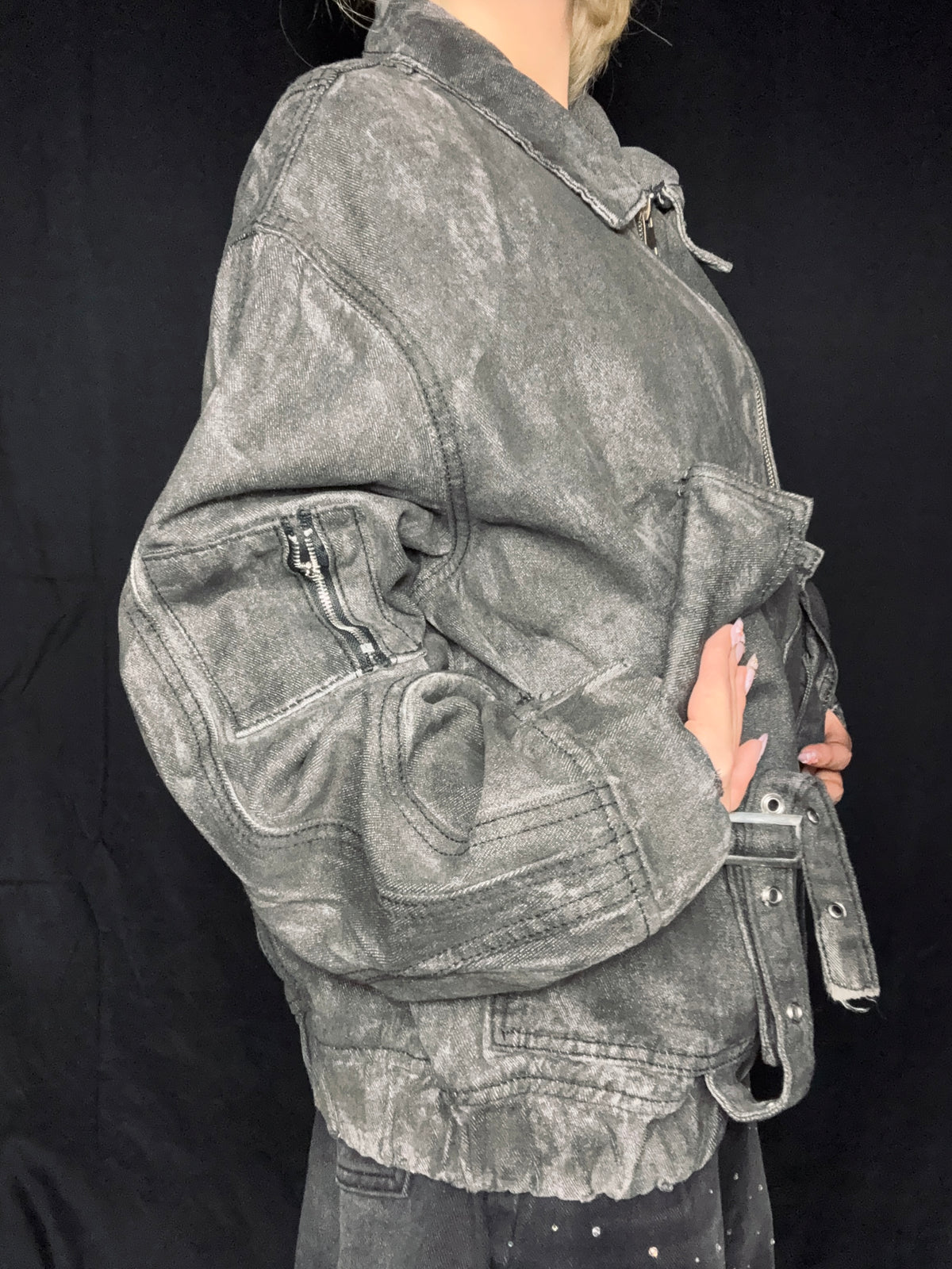 denim zip jacket A618