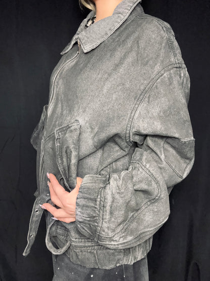 denim zip jacket A618