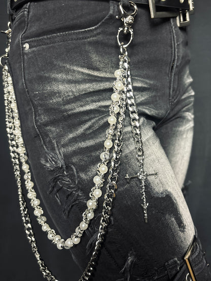 Pearl Cross Chain A695