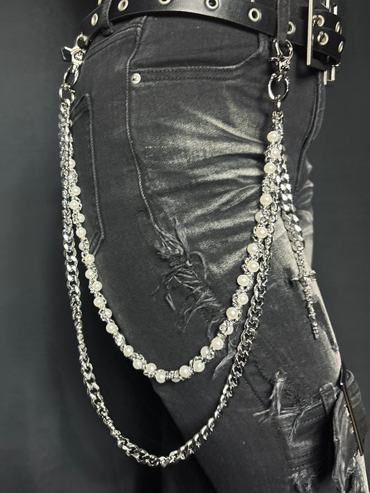 Pearl Cross Chain A695