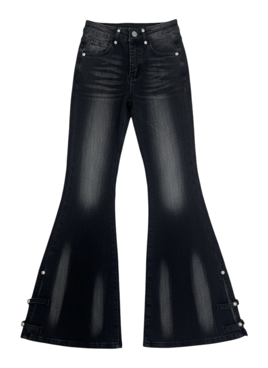 slit flare denim A616
