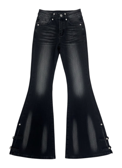 slit flare denim A616