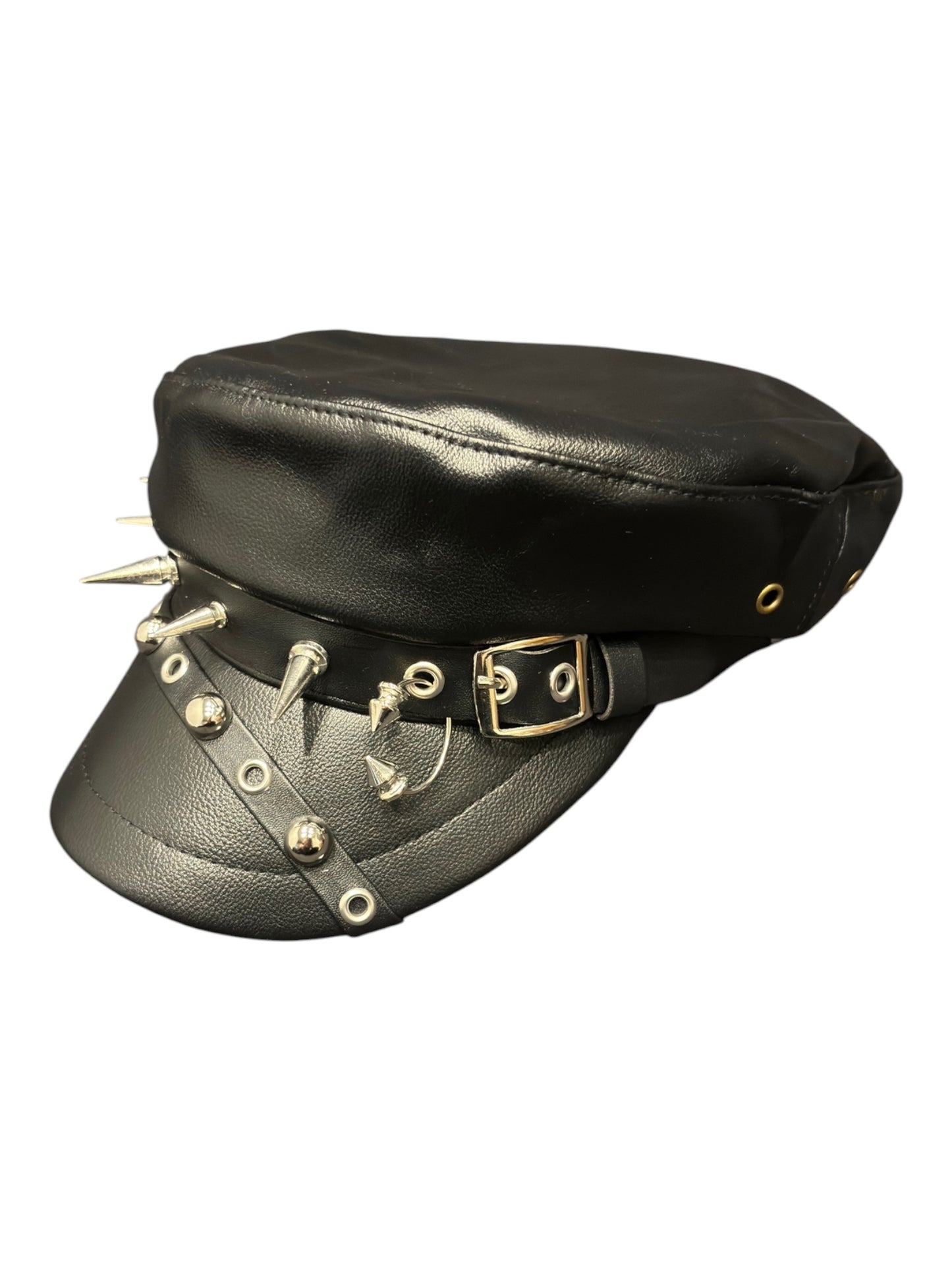 Spike Leather Cap A691