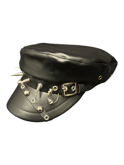 Spike Leather Cap A691