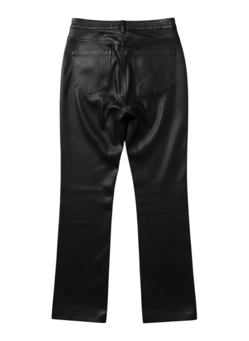 cross leather pants A625