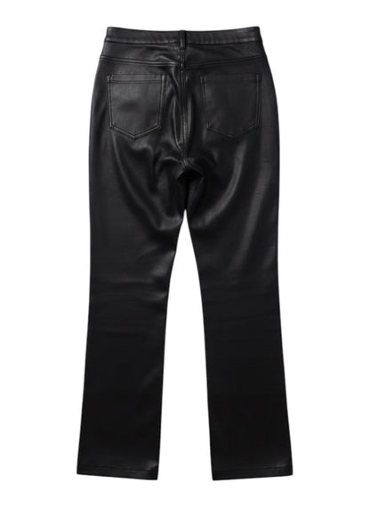 cross leather pants A625