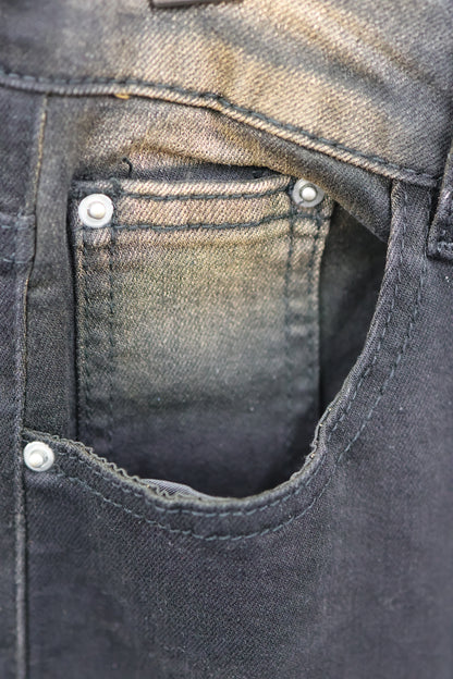 Stap flare cargo denim A264