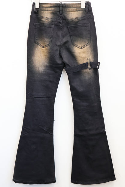 Stap flare cargo denim A264