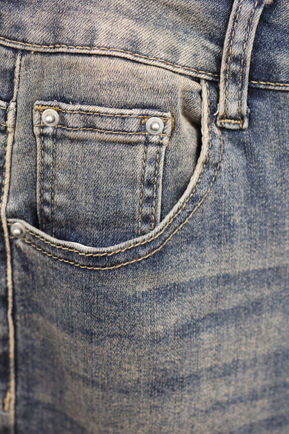 Stap flare cargo denim A264