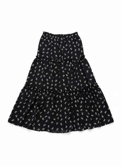 ribbon tiered longskirt A652