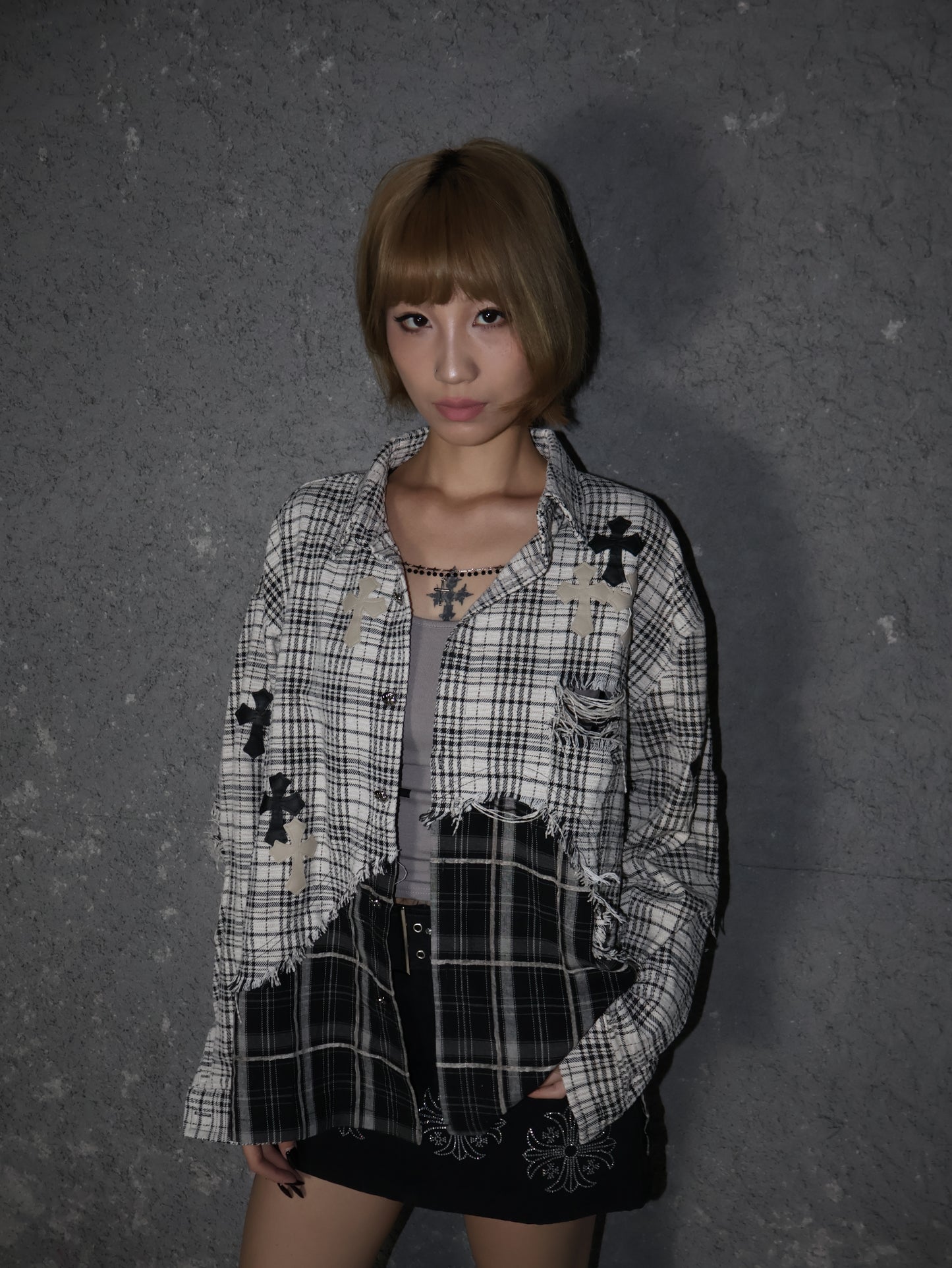 257-11 Ripped Cross Shirts A408