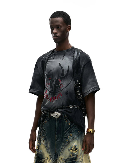 PERSONSOUL MYTHICAL BEAST TOTEM DISTRESSED T-SHIRT