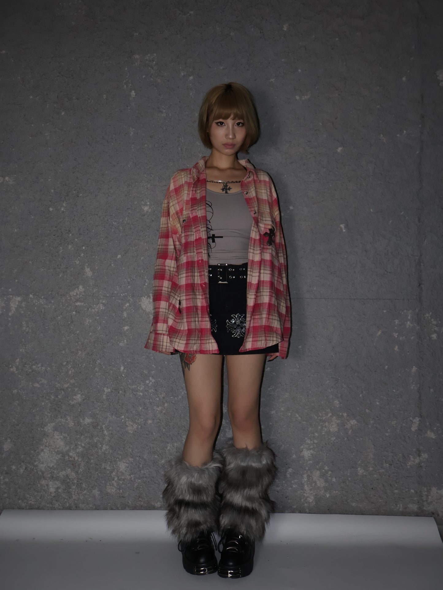 257-10 Pink Plaid Shirt  A410