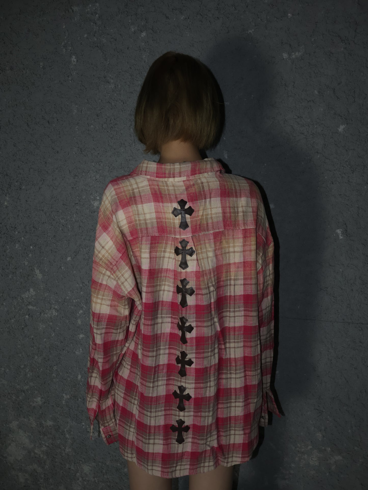 257-10 Pink Plaid Shirt  A410