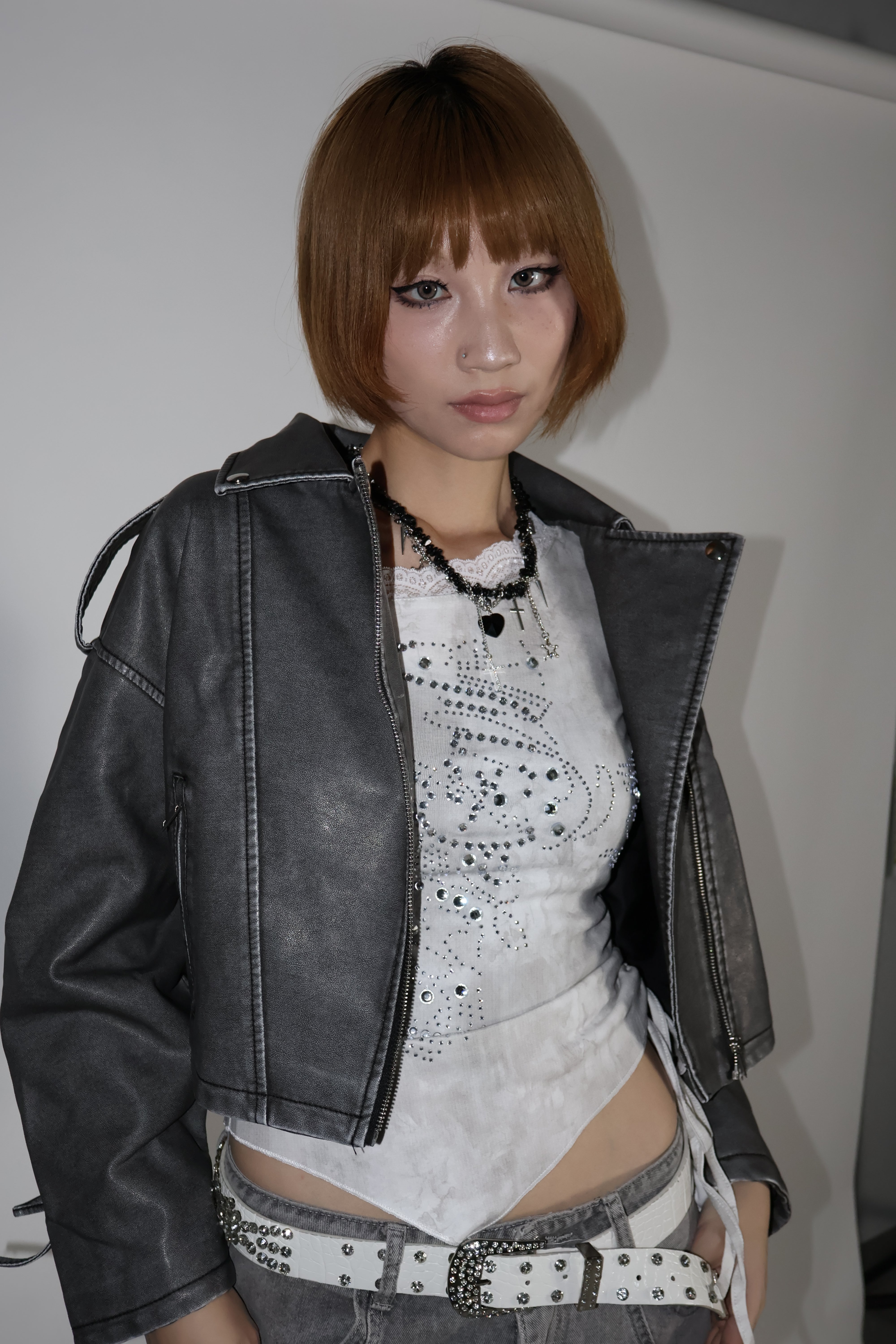 vintage leather jacket A386 – 1618