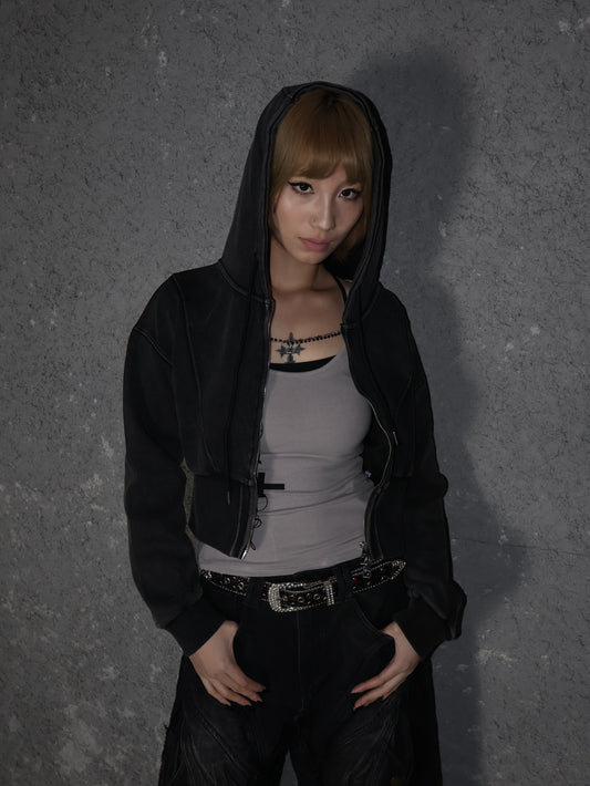 225-823 Obsidian Zip Hoodie A396