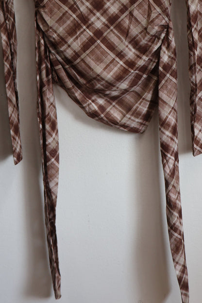 rhinestone check L/S A197