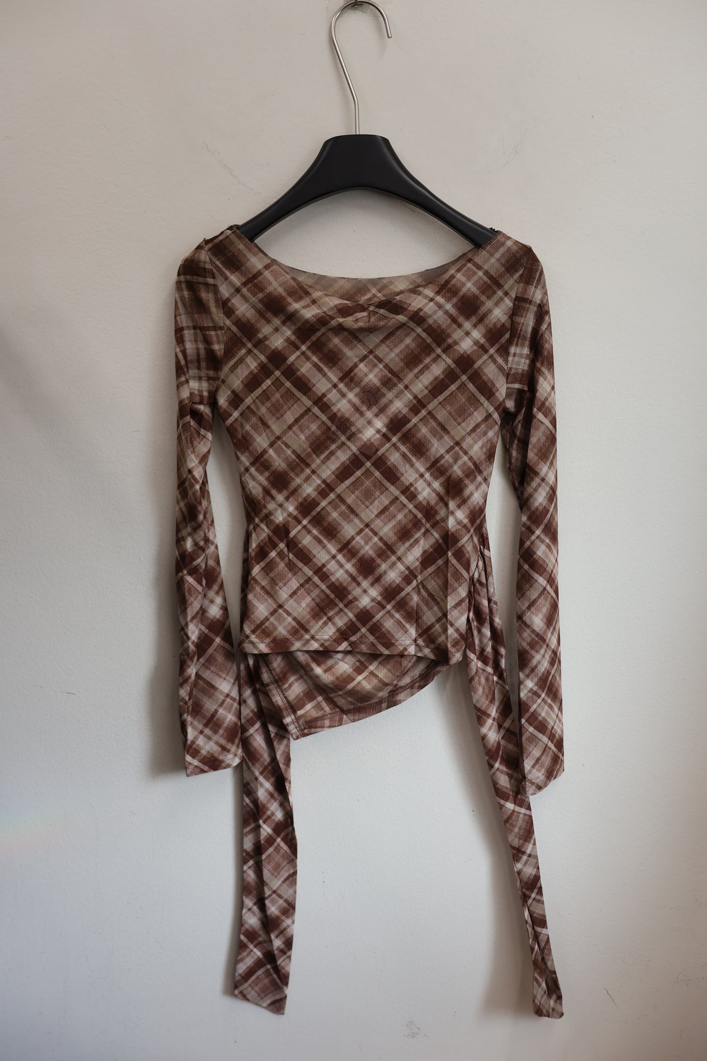 rhinestone check L/S A197