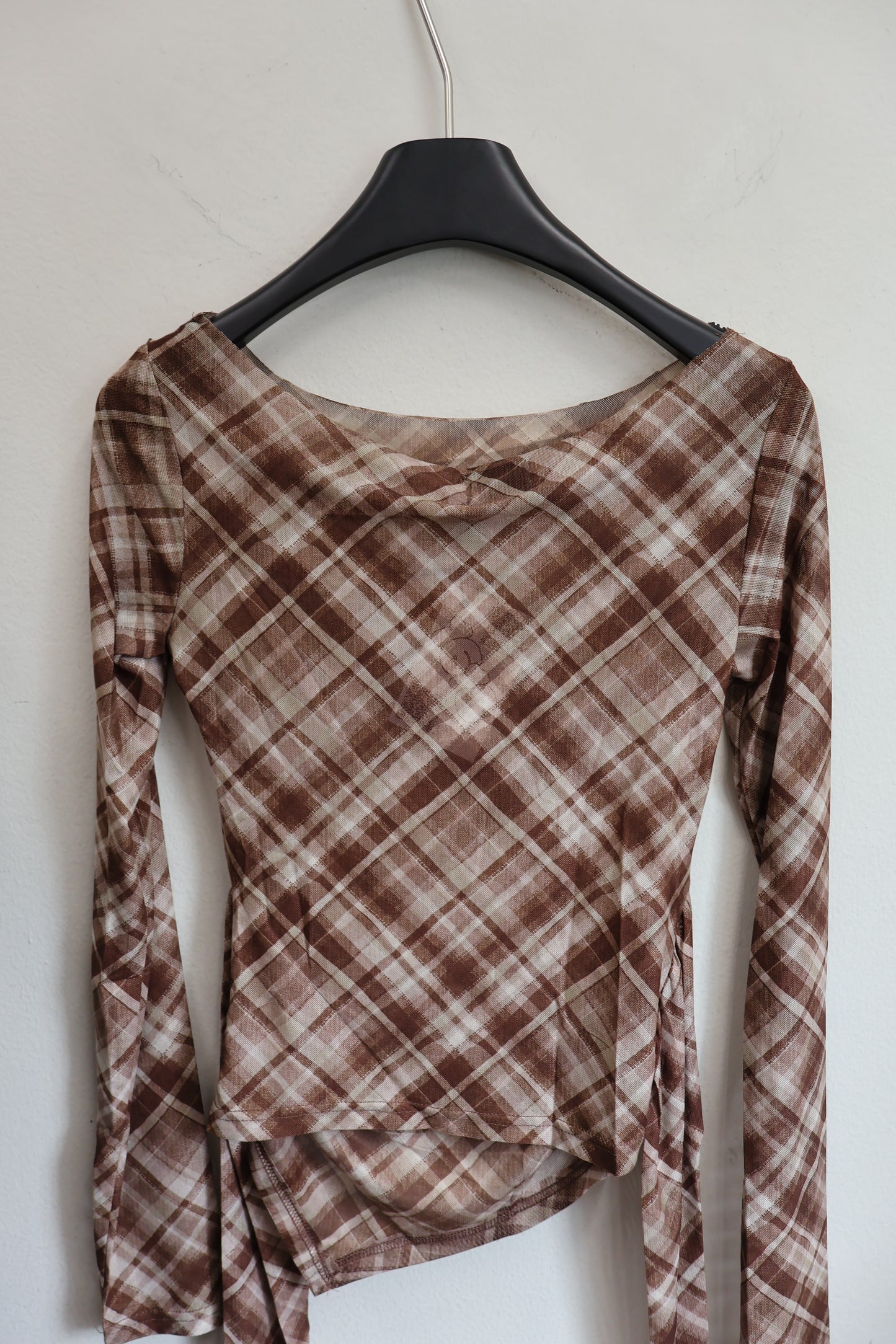 rhinestone check L/S A197