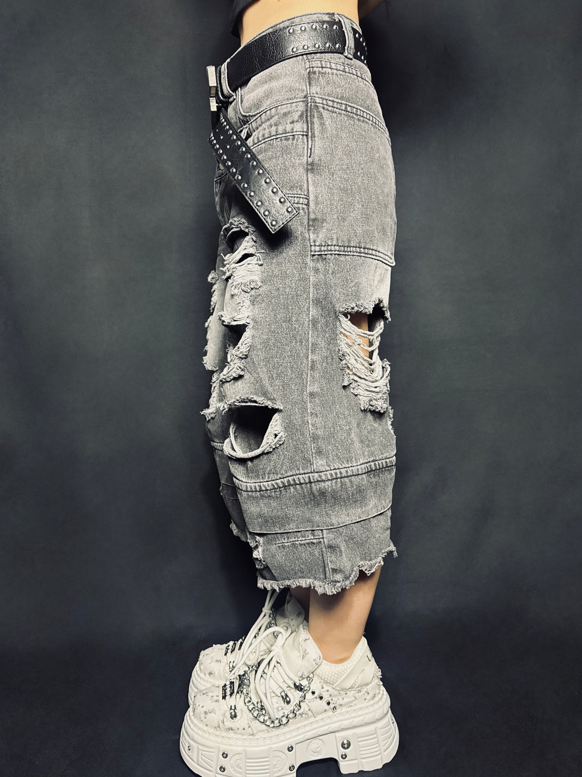 Fray Cargo Denim shorts A507