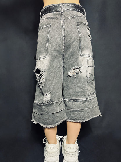 Fray Cargo Denim shorts A507