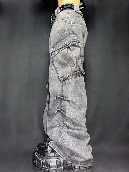 wash cargo denim A258