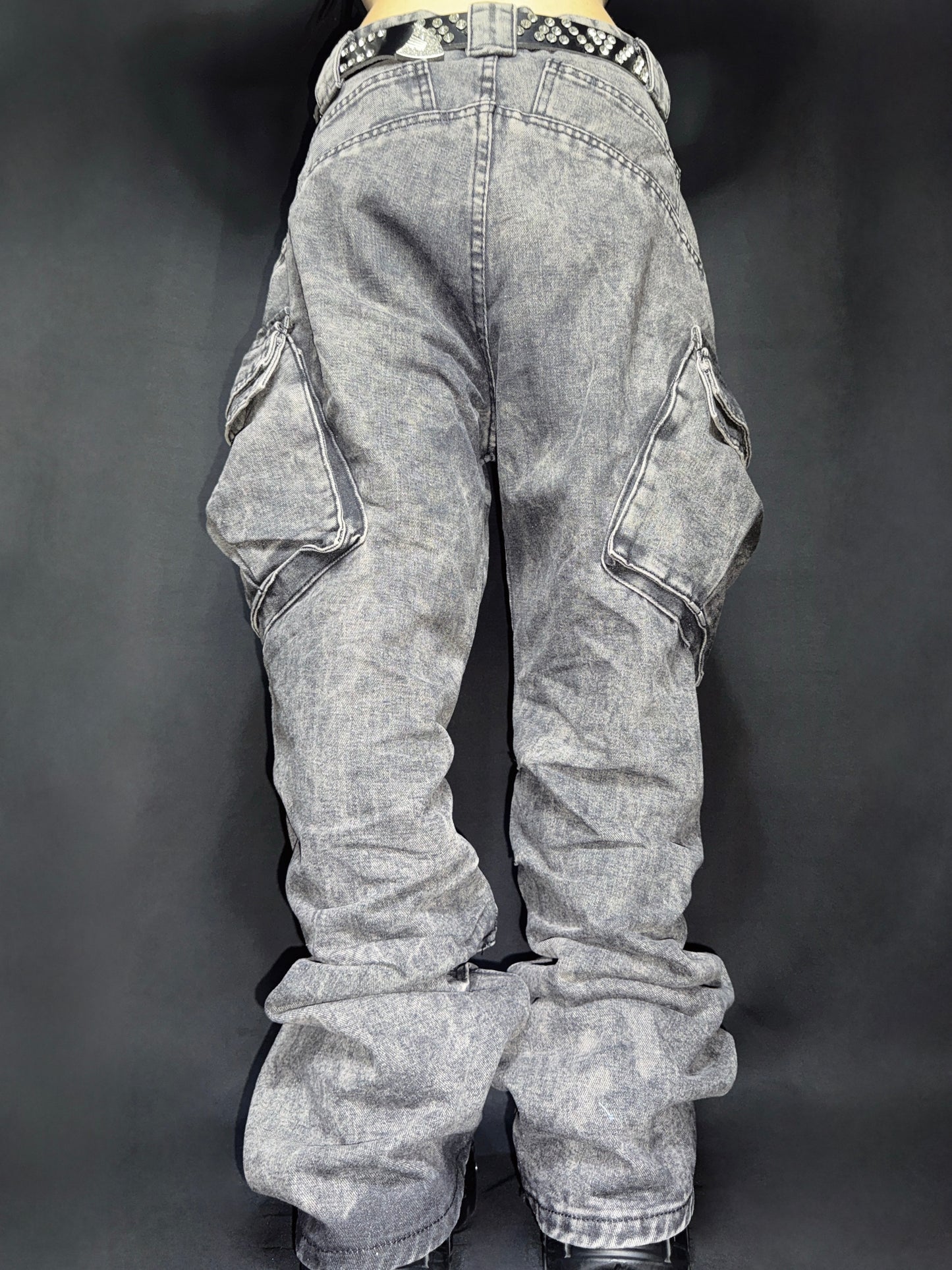 wash cargo denim A258