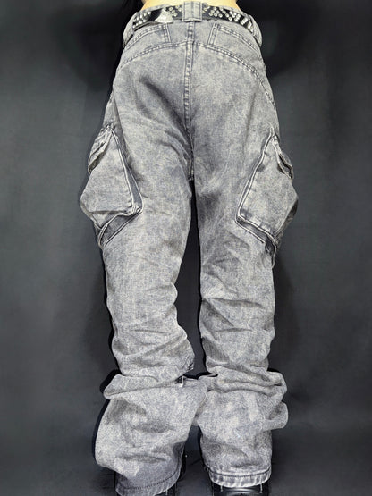 wash cargo denim A258