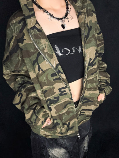 Camo Street Zip Hoodie A316