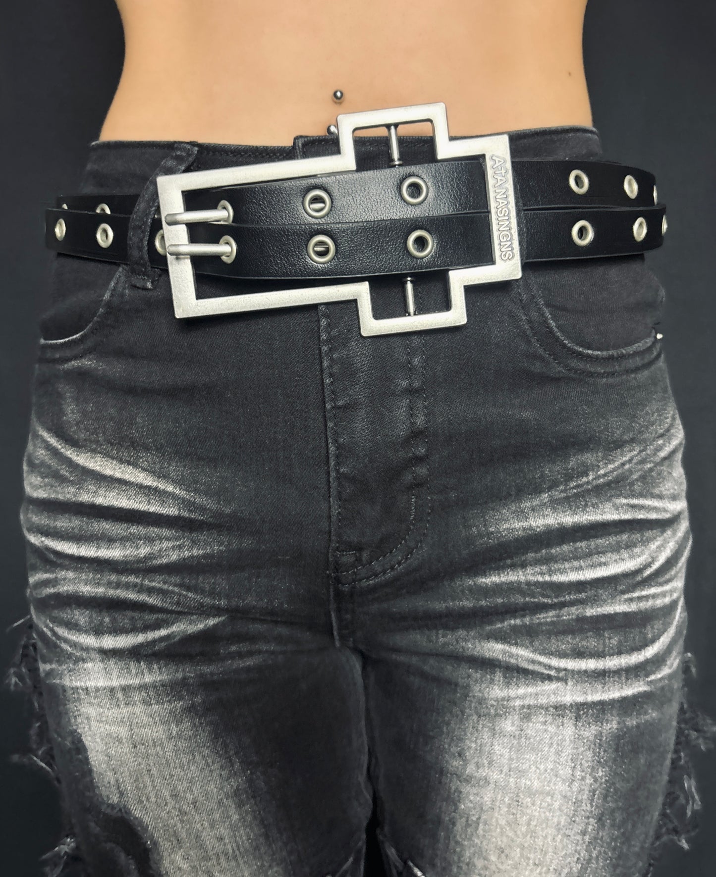 Studded Buckle Belt A688