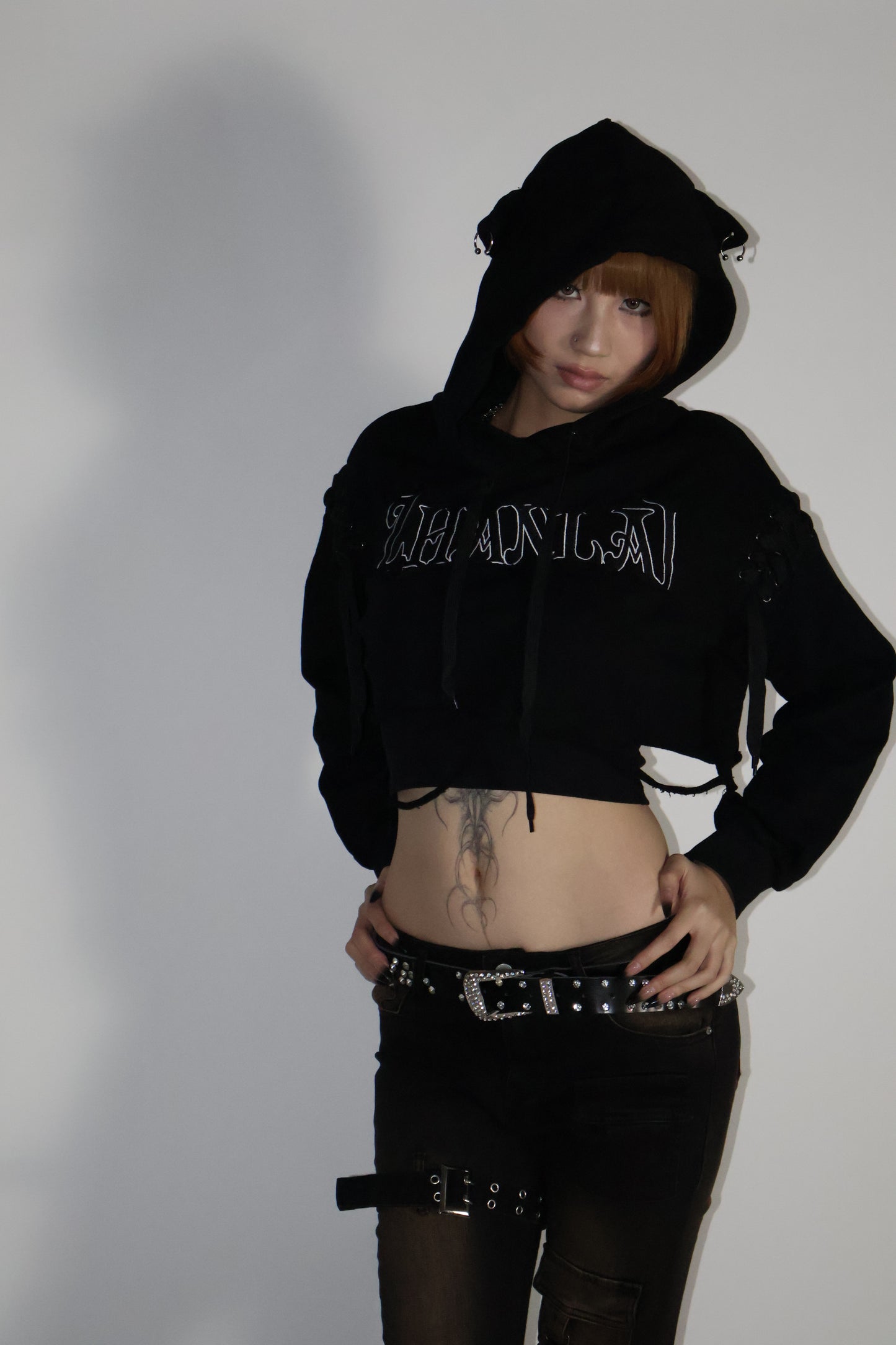 25-925 Rebel Crop Hoodie  A348