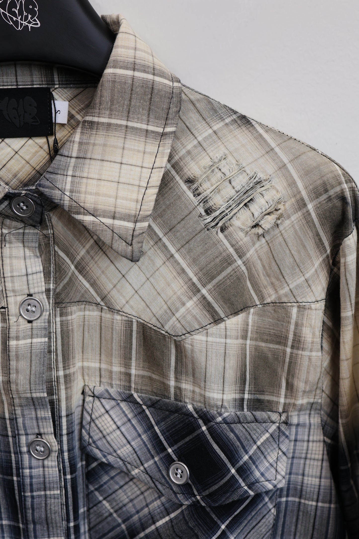 bicolor checkshirt A305