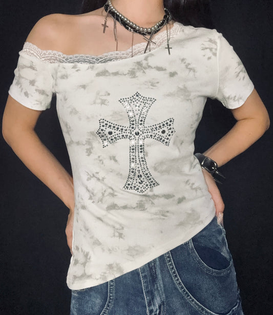Stud Cross Asym Top  A558