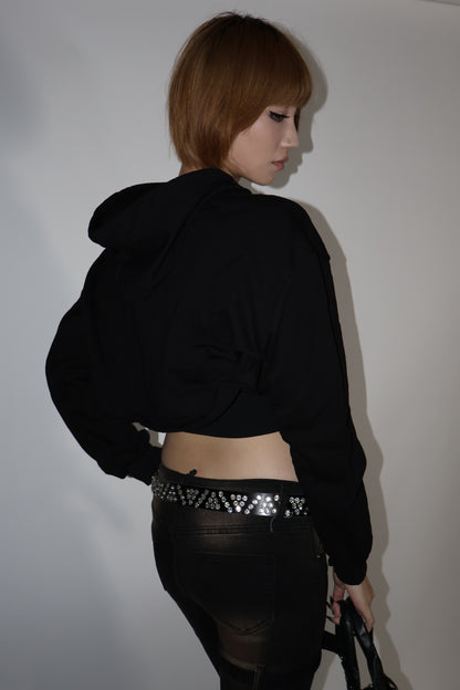 25-920 Logo Crop Hoodie  A349