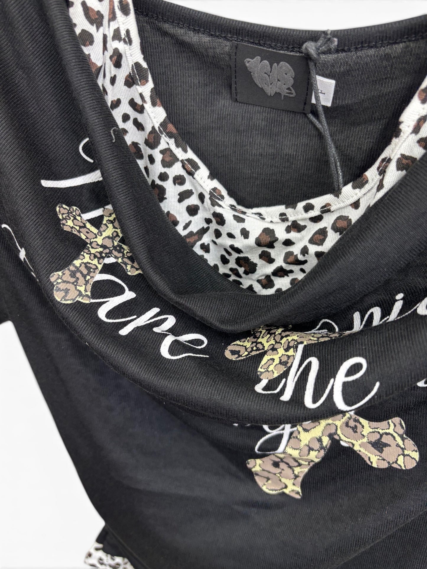 Leopard Drape Top  A564