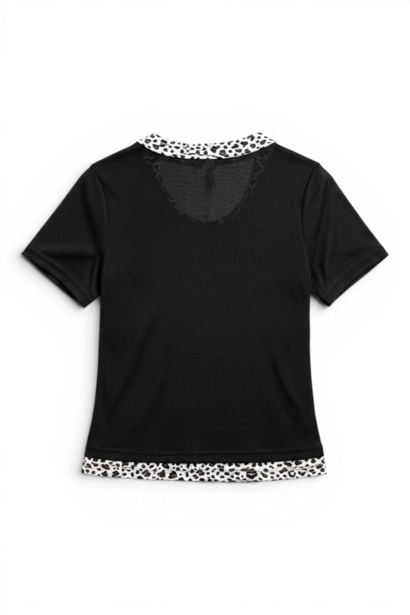 Leopard Drape Top  A564
