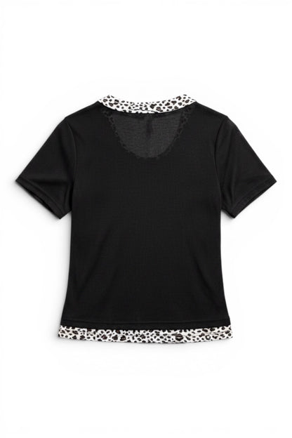 Leopard Drape Top  A564