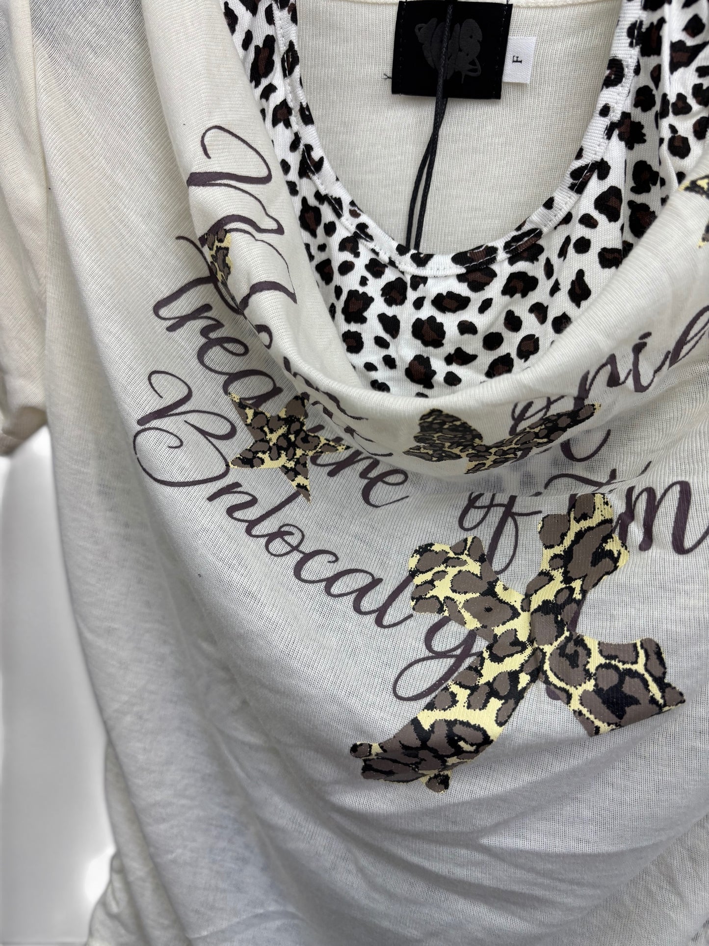 Leopard Drape Top  A564