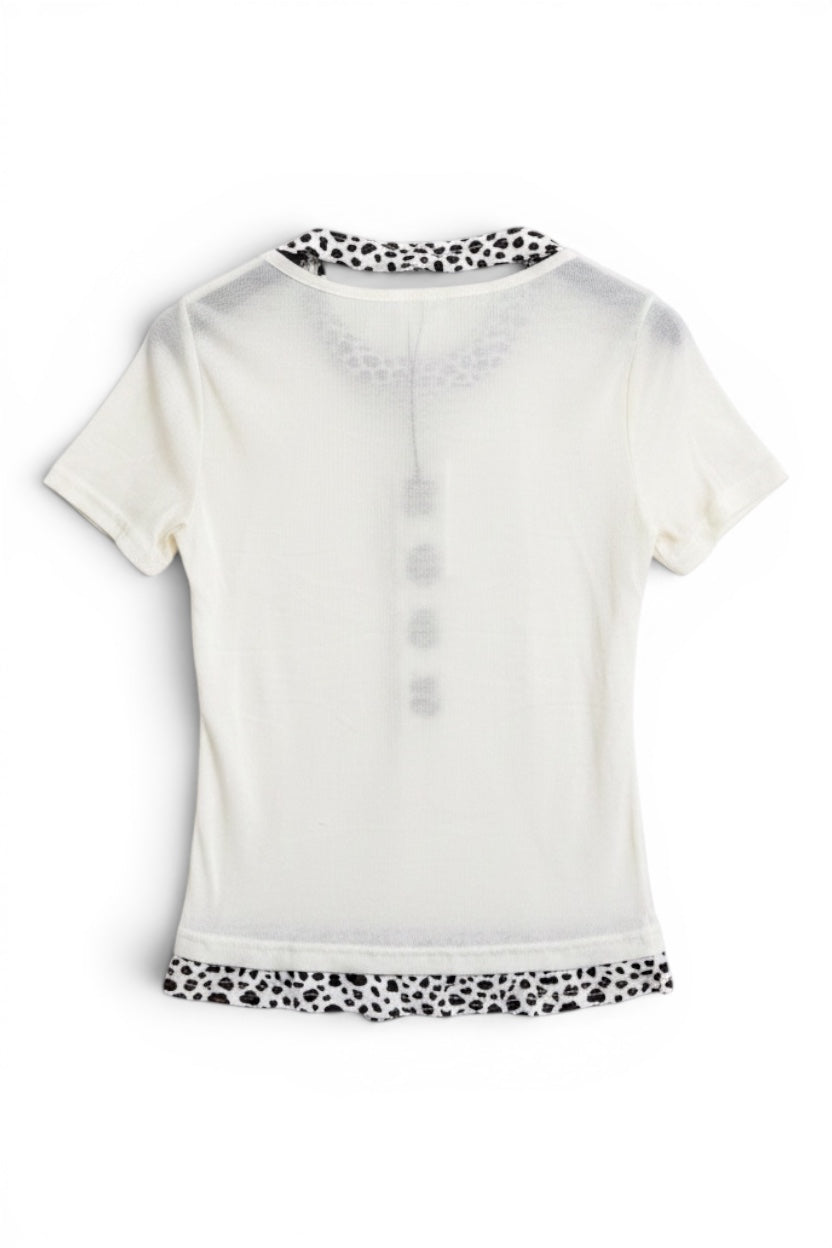 Leopard Drape Top  A564