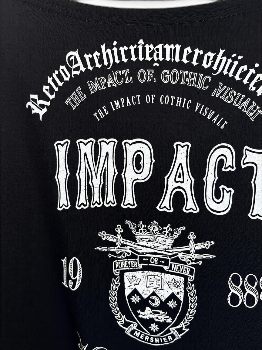 Cut Shoulder Graphic Long Sleeve  A565