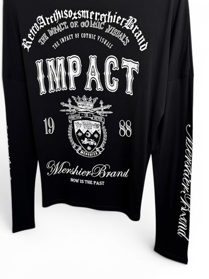 Cut Shoulder Graphic Long Sleeve  A565