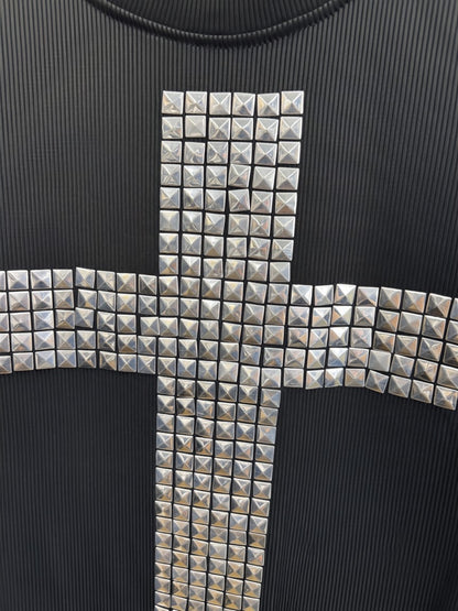 Stud Cross Top  A566