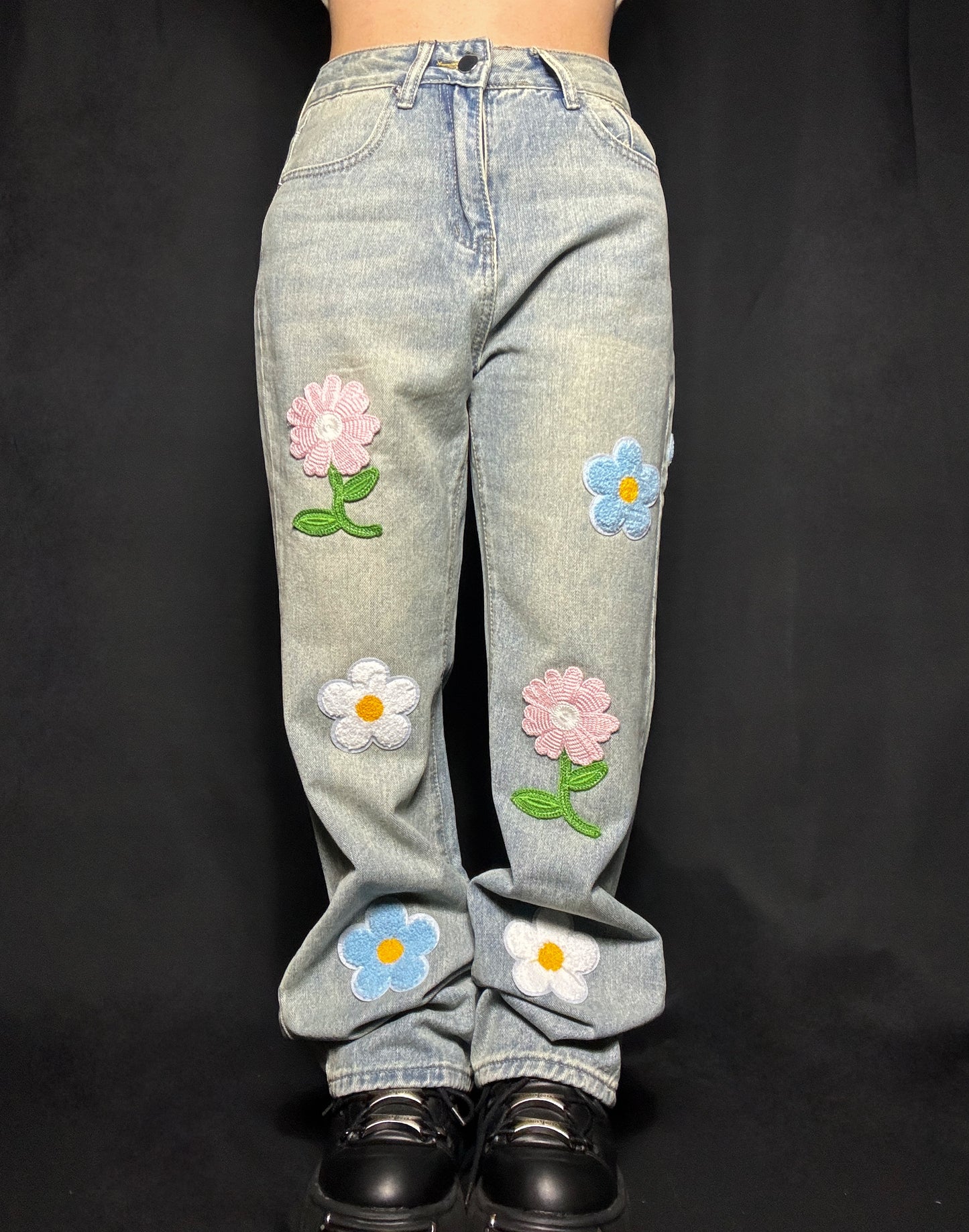 Flower patch denim A242
