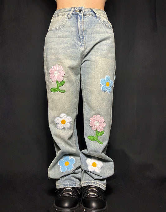 Flower patch denim A242