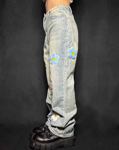 Flower patch denim A242
